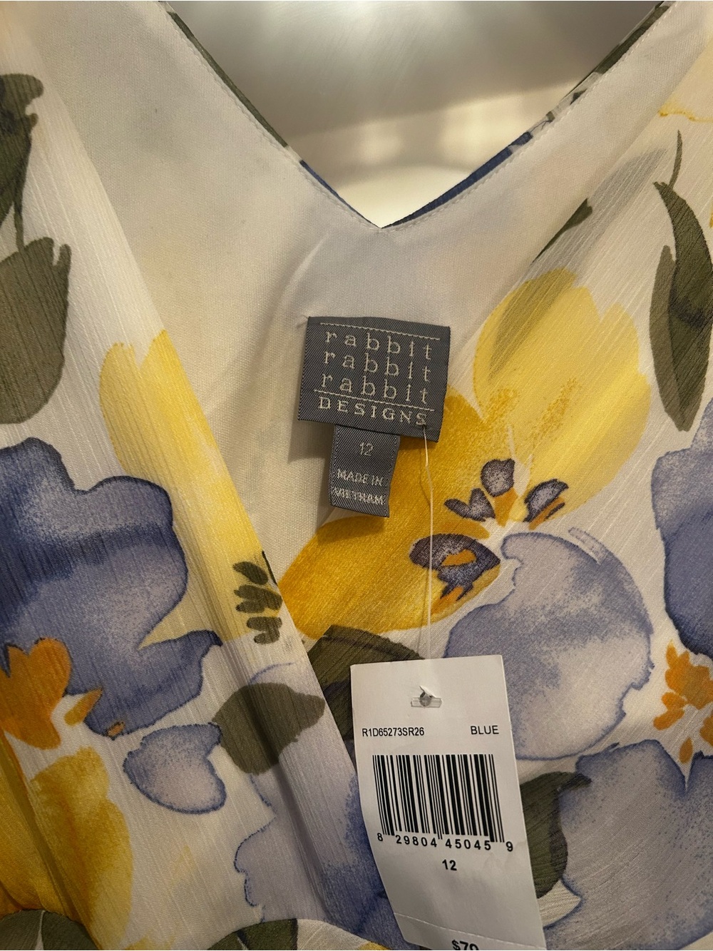 Rabbit Rabbit Rabbit Yellow & Lavender Floral Midi Dress - Picture 3 of 9